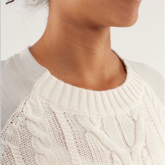 Lululemon St Moritz Cable Knit Wool French Sweater - Picture 5 of 13